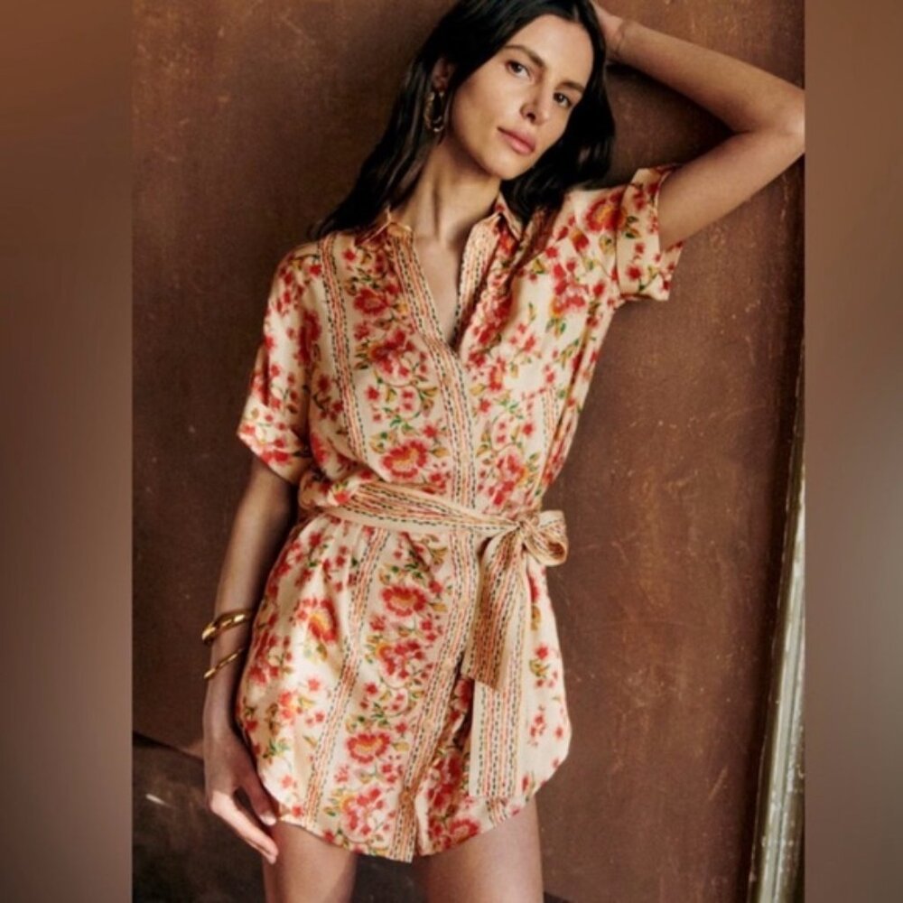 Sezane Ana Dress Fiori Rossi Print - Size 6